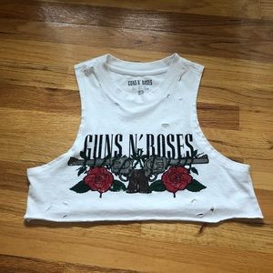 Guns N Roses cropped top